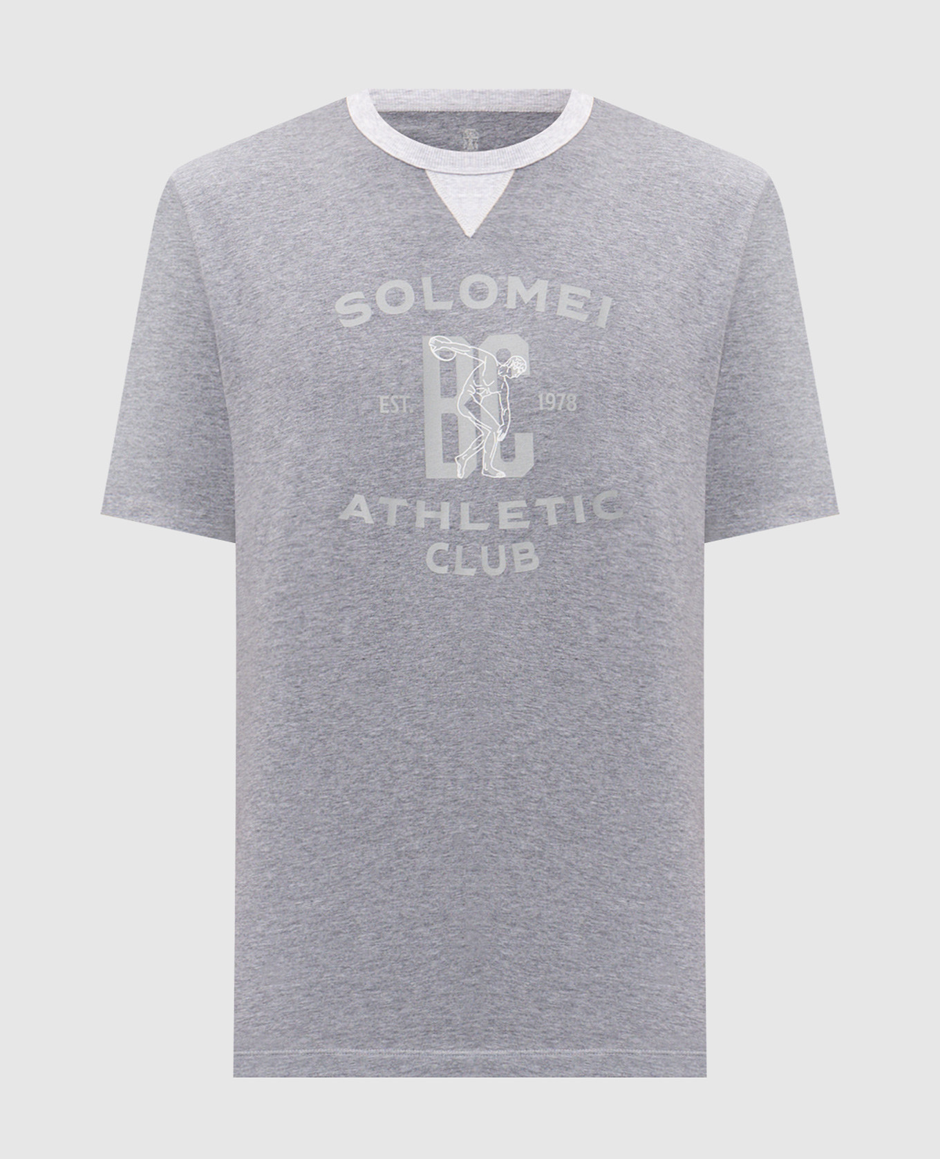 Gray T-shirt with branded print