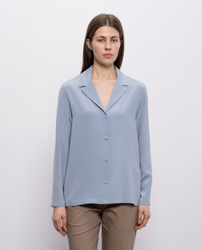 Max Mara Blue blouse with silk MXPAEDO