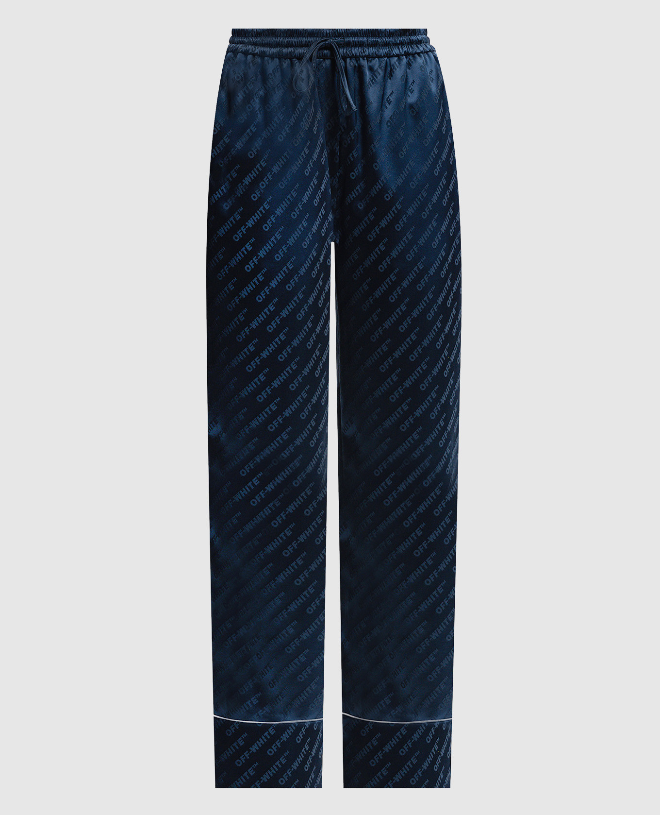 

Blue pajama-style pants with logo pattern Off-White