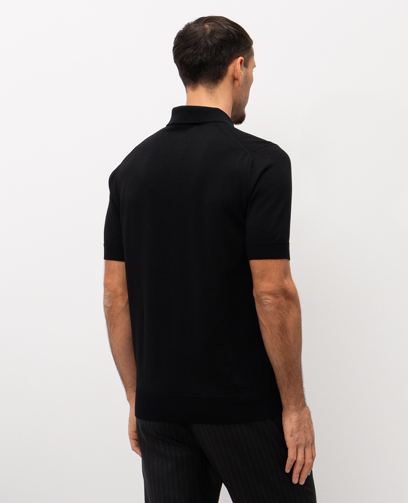 

Black wool polo shirt with logo Dolce&Gabbana