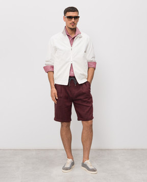 Brunello Cucinelli Burgundy linen shirt MM6840627