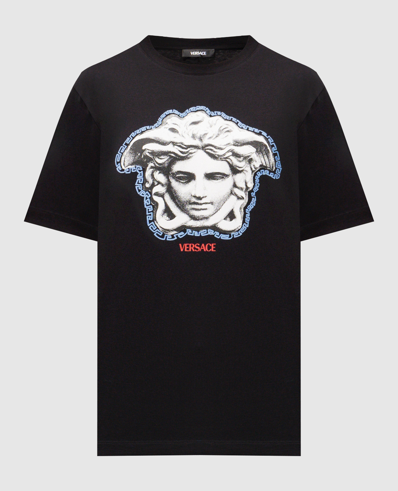 

Black T-shirt with logo print Versace