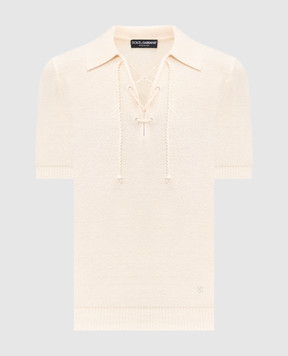 Dolce&Gabbana Serafino ivory polo GXXBUZJGMH0