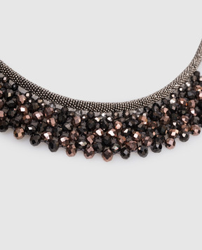 Peserico Necklace with monil chain and Punto Luce beads S35487C0CC706