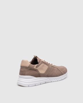 Stefano Ricci Brown leather sneakers with logo UV689G6676WYSDP