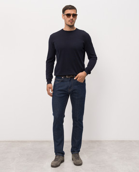 Stefano Ricci Blue wool, silk and cashmere jumper KE08004G01E26374
