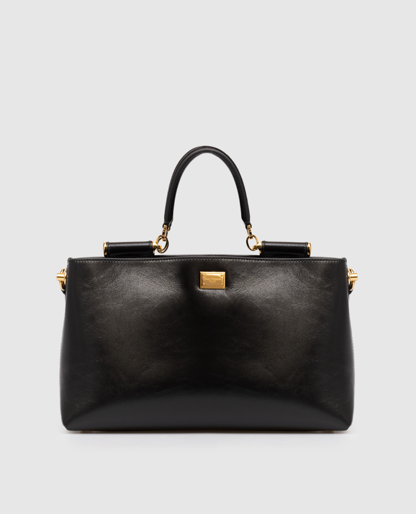 

Vittoria black leather bag with logo Dolce&Gabbana