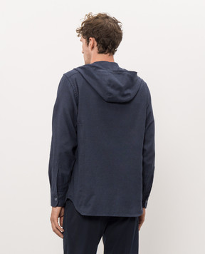 Castangia dal 1850 Blue shirt with a hood TUSHIRT3I26