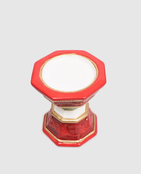 Fitz&Floyd Red ceramic candlestick 24015