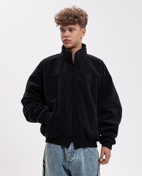 Vetements Black sports jacket with logo embroidery MH27TJ110Bm