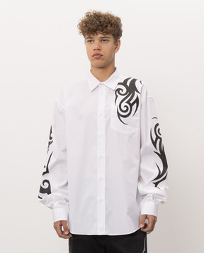 Vetements White shirt with print MH27SH052W