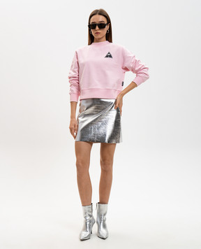 Palm Angels Pink sweatshirt with logo print PWBA016G20FLE002