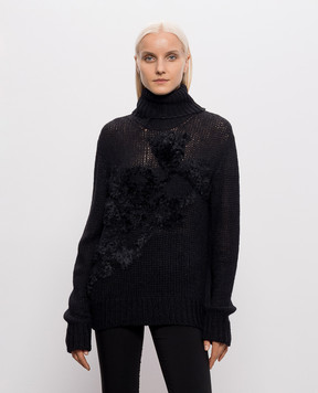 Ann Demeulemeester Fransina black alpaca sweater B0014337KN092