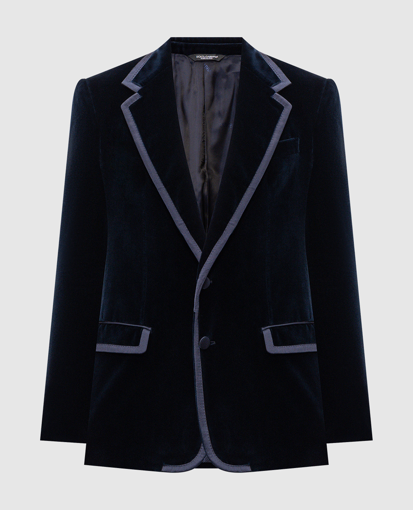 Sicilia blue velvet tuxedo jacket Dolce&Gabbana
