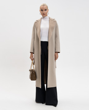 Heresis Gray wool coat with a smell DG80130H420