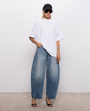 Alexander Wang Blue banana jeans with a frayed effect 4DC3264300