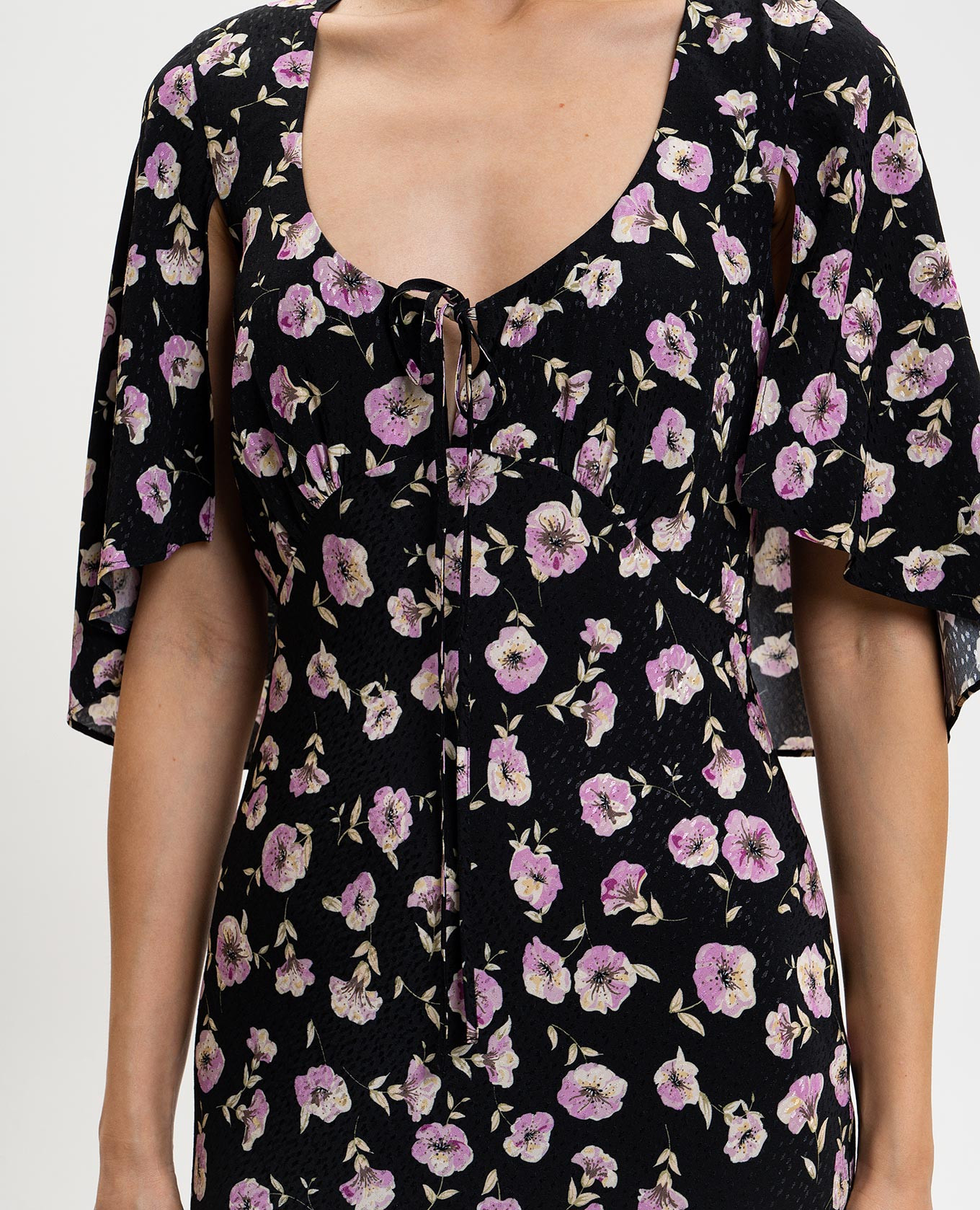 

Black floral print maxi dress Twinset