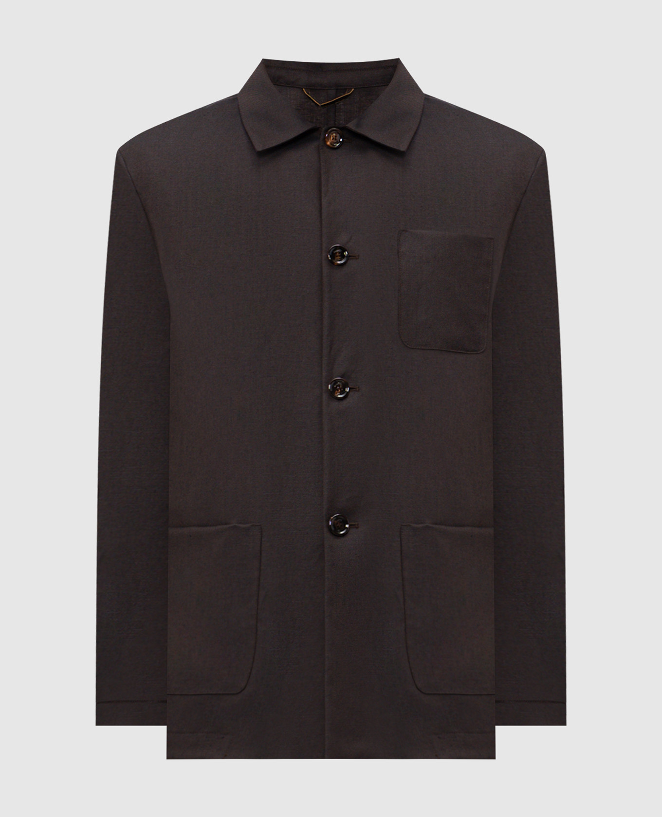 Brown Keaton wool and linen jacket MooRER