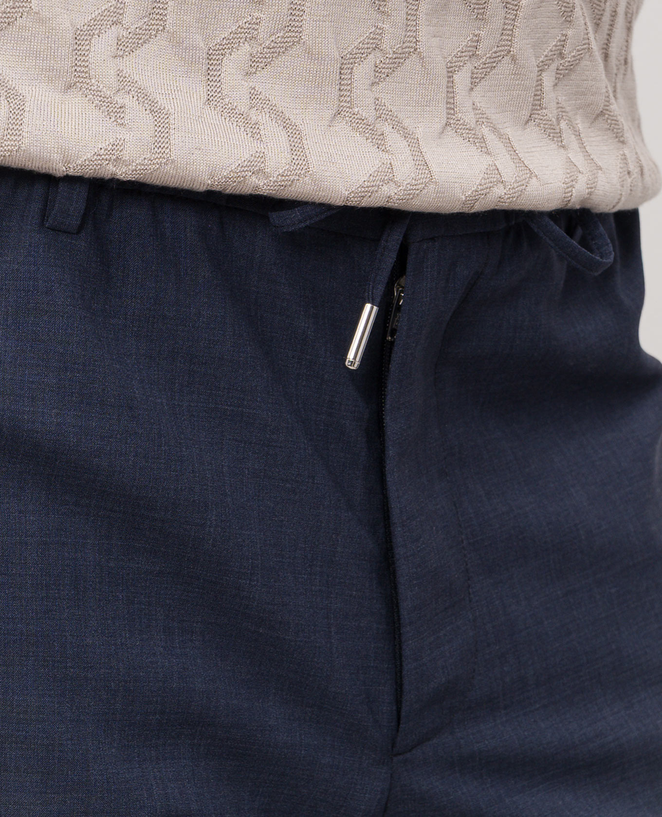 

New Elton blue wool trousers Bertolo Cashmere