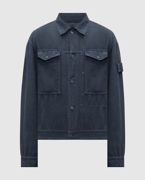 Stone Island Blue jacket with linen L1S154100040S0F35