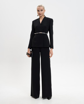 Max Mara Black double-breasted jacket MSTQUINOA with belt MSTQUINOA