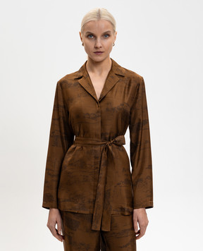 Max Mara Brown BITURO silk blouse MSTABITURO