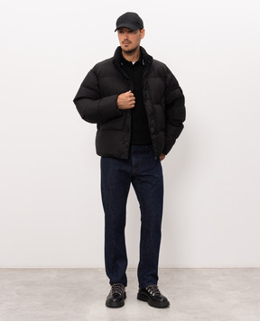 Stone Island Black polo shirt with logo patch L2S152200012S0018