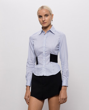 Vetements Blue striped shirt WH27SH041ST
