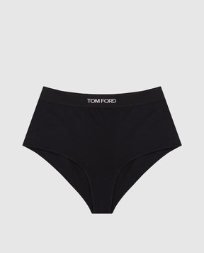 Tom Ford Black high-rise panties with logo pattern KNJ008JEX011