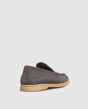 Lanciotti De Verzi FELIX gray suede loafers FELIXLIGHTCACHEMIRE