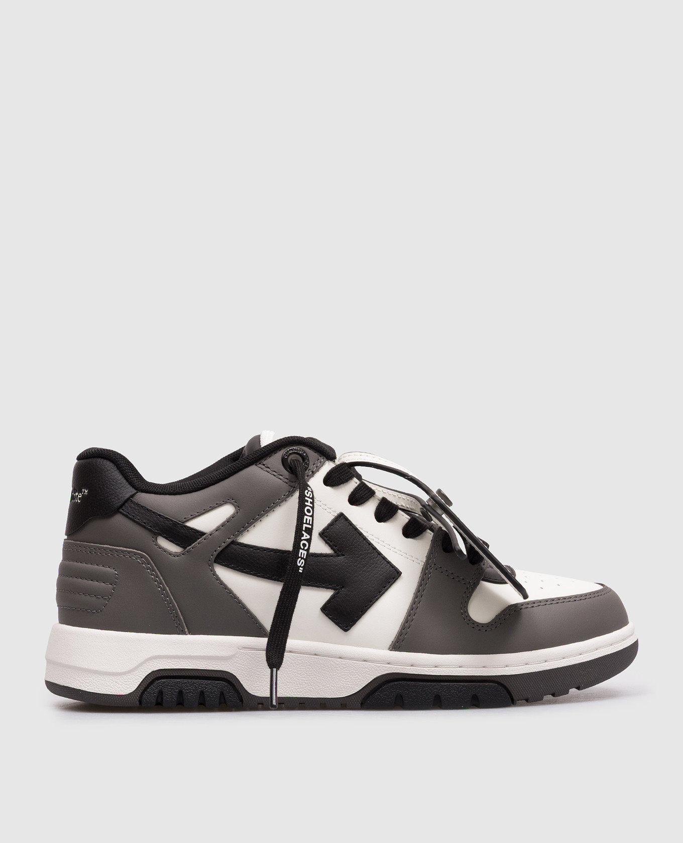 

Out Of Office grey leather sneakers with logo Off-White