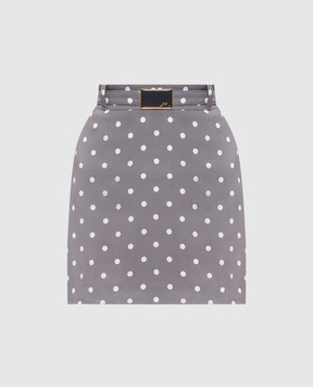 Rowen Rose Gray polka dot mini skirt SKRRR463V2