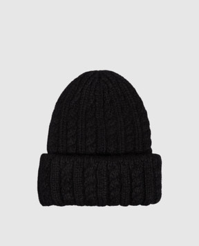 Moncler Black alpaca wool hat L20933B00031N0403