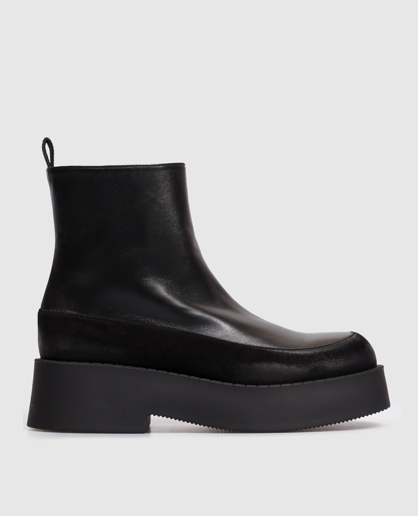 Black leather platform boots Premiata