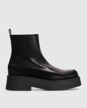 Premiata Black leather platform boots M7404