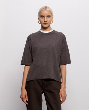 Loulou de Saison NALA brown cashmere top NALALDS