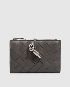 Bottega Veneta Andiamo gray leather wallet 876346VCPP2