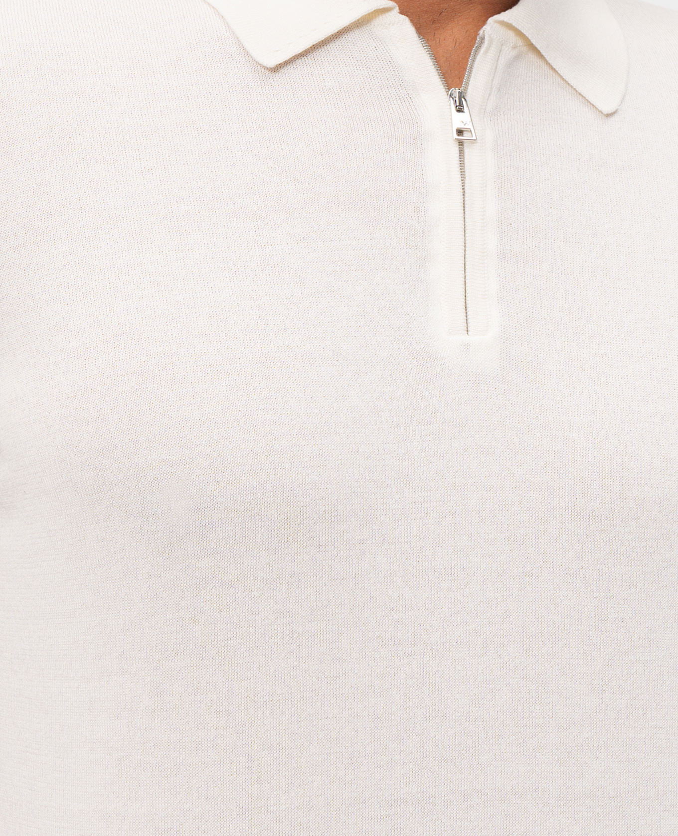 Ivory silk polo Cashmere&Whiskey 5