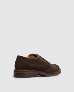 Brunello Cucinelli Brown suede derby shoes MZUPEAX810