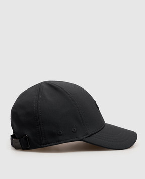 C.P. Company Children's black cap with logo embroidery CQX005L3A97