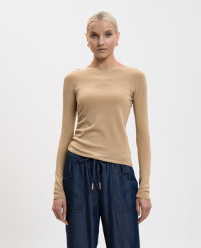 Twinset Beige top with drape 261TP3351
