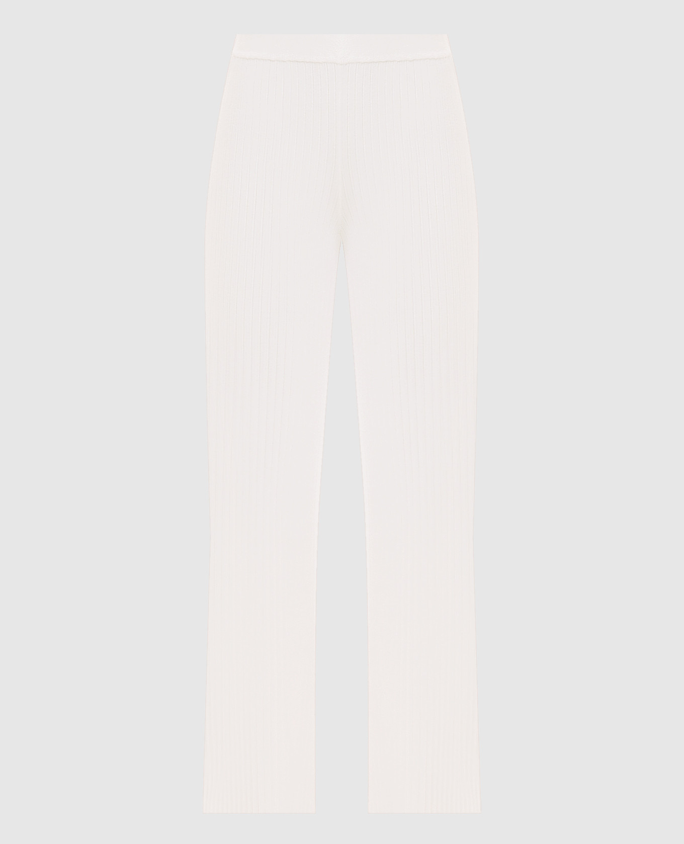 Ivory ribbed trousers
