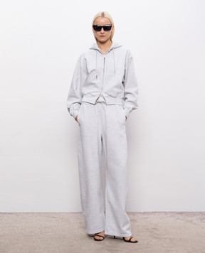Alexander Wang Grey melange sports jacket with crystals 1CC2262779