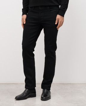 Tom Ford Black jeans with logo patch DPH001DMC084