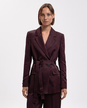 Peserico Purple jacket with belt S01250A05433