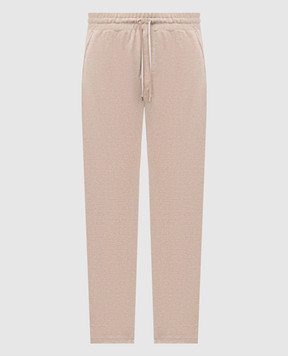 Brett Johnson Beige linen and silk pants SS26J7D110CAF