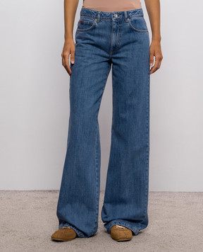 Max & Co Blue flared jeans with logo patch MCOLIRICHE