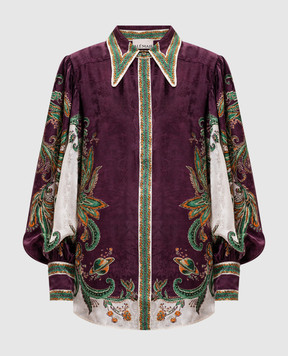 Alemais Burgundy Ruthie blouse with silk 7649T