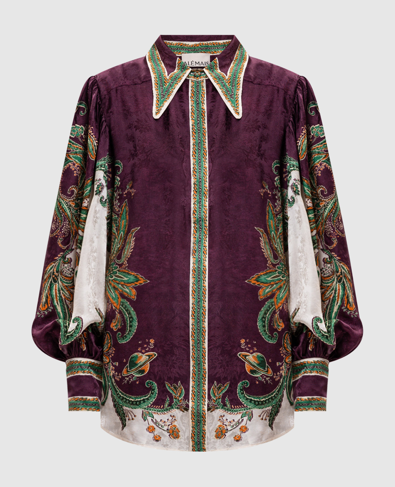 Burgundy Ruthie blouse with silk