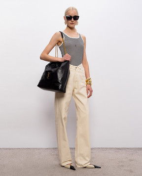 Saint Laurent Beige jeans with a patch 834135Y33WD